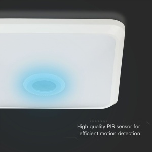 PLAFONIERA LED 12W IP20 SENZOR DE MISCARE 3IN1 - ALB - Img 3