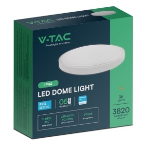 PLAFONIERA LED 36W IP44 4000K ALB NEUTRU - ALB - Img 3