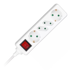 PRELUNGITOR 4 CAI CU INTRERUPATOR 1.5M( 3G1.5MM2) ALB - Img 2