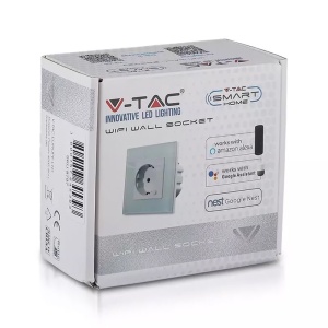 PRIZA SMART SIMPLA 16A CU RAMA DIN STICLA , NEGRU - Img 5