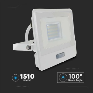 REFLECTOR LED SMD 20W 400K IP65 CU SENZOR MISCARE - ALB - Img 4