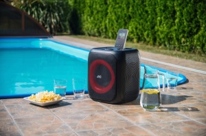 RESIGILAT - Boxa portabila JVC XS-EP314B, 60W, LED, Bluetooth, Karaoke, AUX, intrare USB, TWS, Microfon, Negru - Img 8