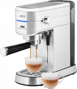 RESIGILAT - Espressor manual ECG ESP 20501, 1450 W,1.25 L, 20 bar, capsule Nespresso, PAD-uri, dispozitiv spumare, otel inoxidabil - Img 9