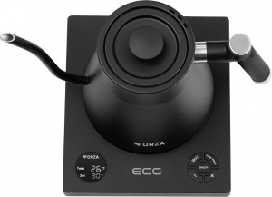 RESIGILAT - Fierbator electric ECG Forza 8000 Pour over Nero, 1200 W, 1 litru, otel inoxidabil, negru mat - Img 2