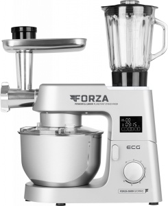RESIGILAT - Robot de bucatarie ECG FORZA 5500 Giorno Argento, 1500 W, 6,5 litri, LCD, sistem de amestecare planetar - Img 1