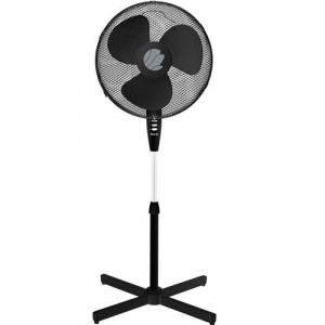 RESIGILAT - Ventilator cu picior ECG FS 40A negru, 50W, 40cm, 3 viteze, silentios - Img 1