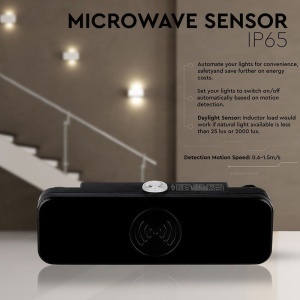 SENZOR MISCARE PENTRU REFLECTOARE LED MAX 200W IP65,NEGRU - Img 8