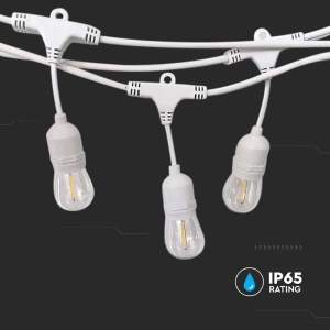 SIR ILUMINAT FESTIV CU SOCLU E27X15BUC 15M IP65 - ALB - Img 6