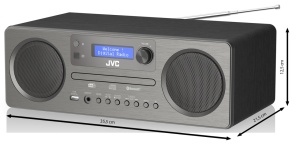 Sistem audio JVC ALL-IN-ONE RD-E861B-DAB, Tuner Digital Dab+/FM, 10 W RMS, Unitate CD, USB, Bluetooth 5.0, negru/gri - Img 4