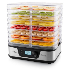 Uscator de fructe ETA Secca Premium ETA9301 90000, 380W, 8 site inox, 35-75°C, timer 1-24 ore, argintiu - Img 3