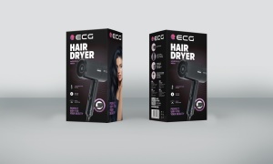 Uscator de par cu ionizare ECG Modifica Nera, 1600 W, 2 niveluri de temperatura, concentrator, negru - Img 5