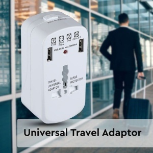 ADAPTOR UNIVERSAL PRIZA (UK,US,EU) CU PROTECTIE SI 2USB 2.1A - Img 9