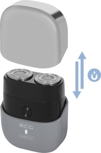Aparat de ras electric ECG ZH 2200 Blade Moonstone, Li-Ion 3.7 V / 400 mAh, IPX 7, gri metalizat - Img 2
