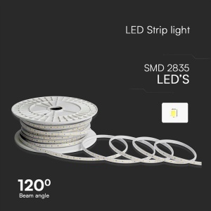 BANDA LED SMD 2835 10.5W/M 220-240V IP65 ALBASTRU ROLA 50M - Img 4