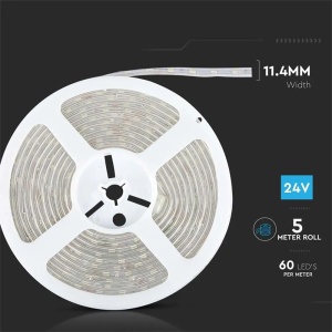 BANDA LED SMD5050 24V 60LED/M 6400K IP65 5M - Img 3