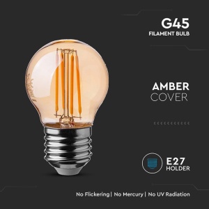 BEC LED G45 E27 4W CU FILAMENT 2200K ALB CALD - Img 5