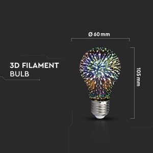BEC LED ST64 E27 3W CU FILAMENT 3000K ALB CALD MODEL 3D - Img 4