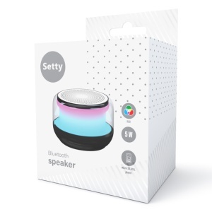 BOXA BLUETOOTH 5W CU RGB SI FM - NEGRU - Img 3