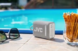 Boxa portabila JVC XS-E114G, 5W, radio FM, Bluetooth, IPX6, Litiu-ion 3,7 V / 2000 mAh, gri - Img 8