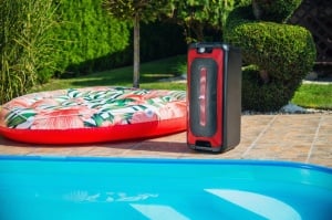 Boxa portabila JVC XS-EP424B, 140W, Bluetooth, USB, Radio FM, Microfon, AUX IN, Negru - Img 7