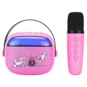 Boxa portabila pentru copii GoGEN BOB A BOBEK PARTY, 3.2 W, USB, Micro SD, microfon fara fir, 3.7V / 1200mAh , roz - Img 2