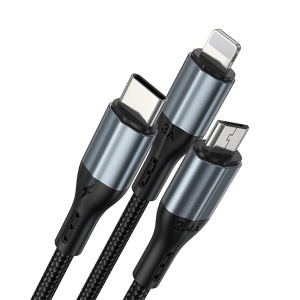CABLU 3A 3IN1 USB LA USB-C - LIGHTNING - MICRO USB - Img 3