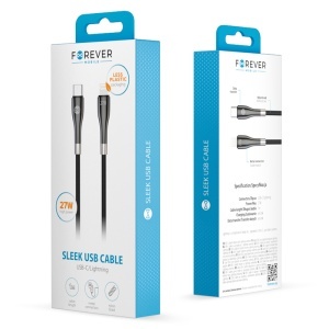 CABLU USB C - LIGHTNING 1M 27W - NEGRU - Img 3
