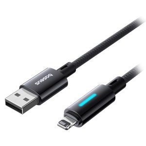 CABLU USB - LIGHTNING 2.4A 1M BASEUS - NEGRU - Img 3