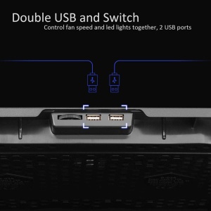 COOLING PAD LAPTOP 5 FANS 2 USB PLATINET - Img 9