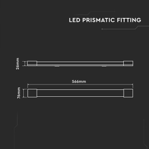 CORP ILUMINAT LED 20W 60CM 120LM/W 6500K ALB RECE - Img 6