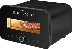 Cuptor electric pentru pizza ECG FORZA 4600 Pizza Nero, 1700W, temperatura maxima 450°C, piatra refractara 32 cm, timer, negru