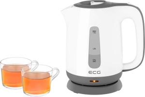 Fierbator electric ECG RK 1759 Classica Grigio, 2200 W, 1.7 litri, plastic de calitate, alb cu gri - Img 9