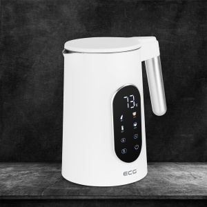 Fierbator electric ECG RK 1799 Smart White, 1.7 litri, 2200 W, pereti dubli, panou tactil, functii presetate, alb - Img 13