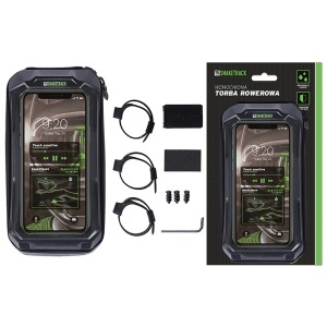 GEANTA BICICLETA CU SUPORT TELEFON PRINDERE PE CADRU - NEGRU - Img 5