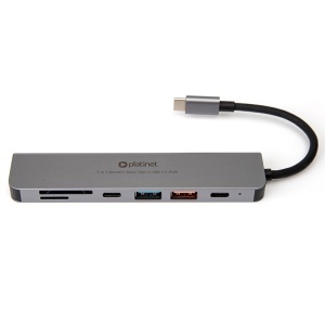 HUB 7 IN 1 USB-C PD 100W ALUMINIU PLATINET - Img 5