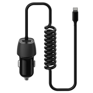 INCARCATOR AUTO CABLU SPIRALAT 3.4A LIGHTNING - Img 2