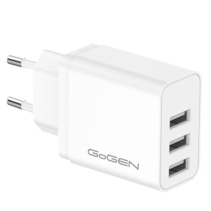 Incarcator de retea GoGEN ACH 301W, 3 x USB, 5V/3.1 A, 15.5 W, alb - Img 1