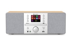 Internet radio GoGEN IR 267 BTDAB, 2x10W, DAB+/FM, CD, LCD, Bluetooth, Spotify Connect, argintiu/maro - Img 3