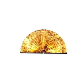 Lampa decorativa pliabila tip carte, Bluetooth, iluminare LED, acumulator 1800 mAh, card, telecomanda, design din lemn si hartie Dupont - Img 5