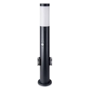 LAMPA GRADINA SOCLU e27 CU SENZOR DE MISCARE IP44 - NEGRU