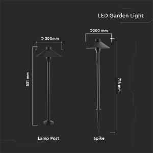 LAMPA LED 7W EXTERIOR TIP STALP/TARUS IP65 4000K - Img 6