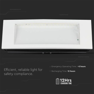 LAMPA LED IESIRE DE URGENTA 3.8W 6000K ALB RECE - Img 8