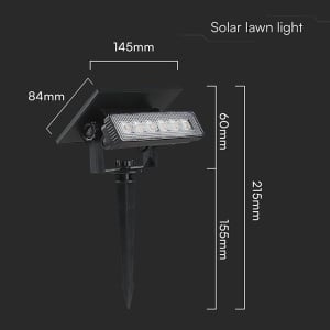 LAMPA LED SOLARA 0.9W 3000K 2IN1 MONTAJ PERETE + TARUS GRADINA IP65 - Img 6