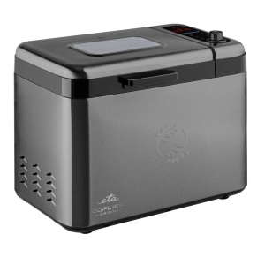Masina de facut paine ETA Duplica II Origin 3147 90010, 850 W, 24 programe, capacitate 1.5 kg, dispenser automat ingrediente, afisaj Touch, Negru/Inox