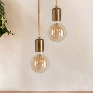 PENDUL TAVAN SOCLU E27 METAL GOLD ROSE - Img 8