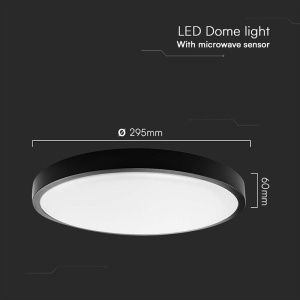 PLAFONIERA LED 18W IP44 CU SENZOR 4000K ALB NEUTRU - NEGRU - Img 6
