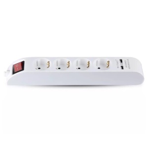 PRELUNGITOR 5 CAI CU INTRERUPATOR + 2USB 1.4M(3G1.5MM2) - Img 3