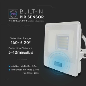 REFLECTOR LED SMD 20W 400K IP65 CU SENZOR MISCARE - ALB - Img 11