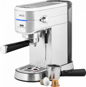 RESIGILAT - Espressor manual ECG ESP 20501, 1450 W,1.25 L, 20 bar, capsule Nespresso, PAD-uri, dispozitiv spumare, otel inoxidabil - Img 20