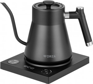 RESIGILAT - Fierbator electric ECG Forza 8000 Pour over Nero, 1200 W, 1 litru, otel inoxidabil, negru mat - Img 3